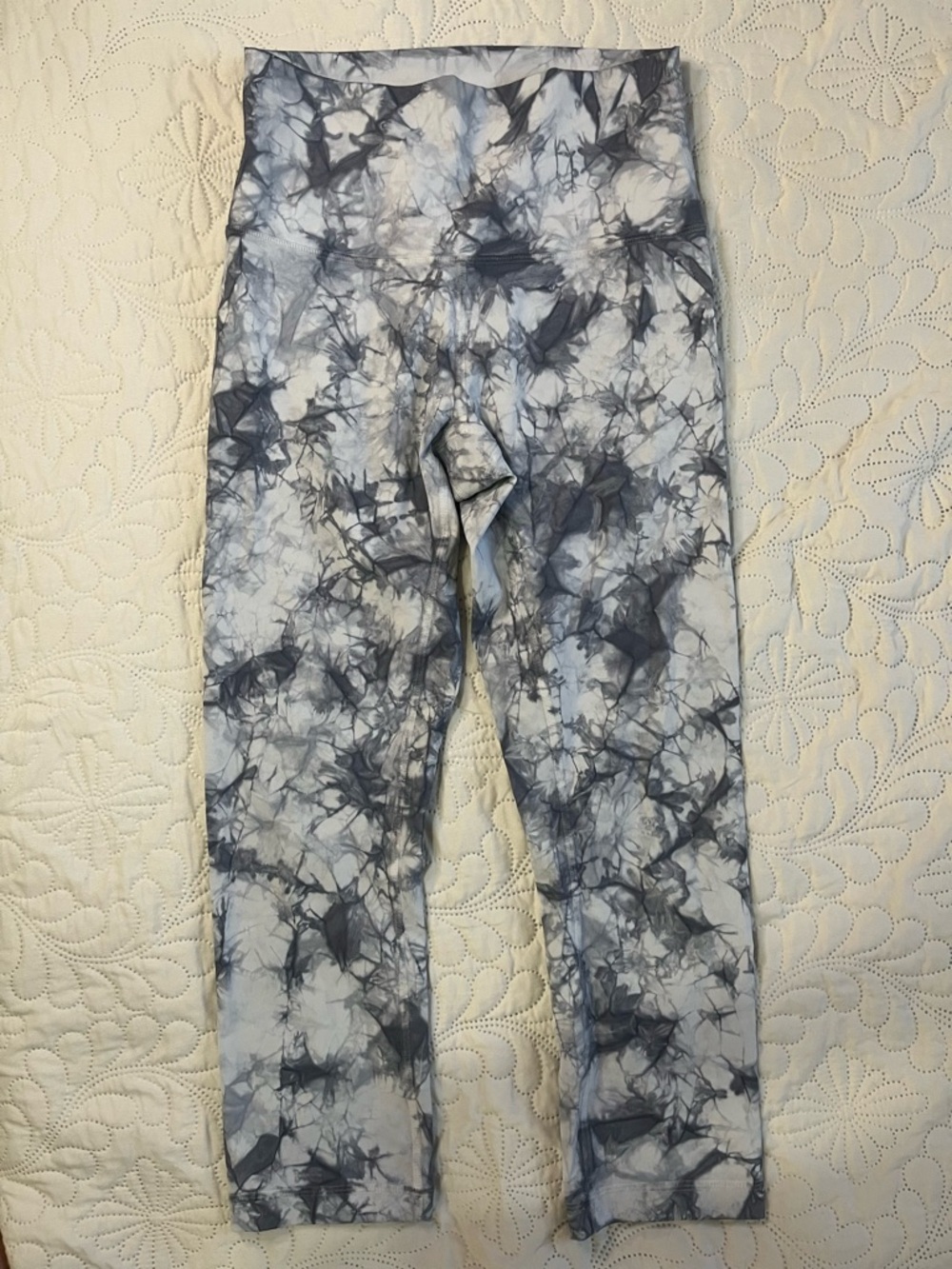 Lululemon Wunder Under Marble Dye High Rise Crop 21" Leggings Classic Navy (4)